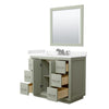 Custom image for Light Green with Brushed Nickel Trim / Carrara Cultured Marble / 34