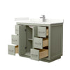 Custom image for Light Green with Brushed Nickel Trim / Giotto Quartz / No Mirror