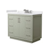 Custom image for Light Green with Brushed Nickel Trim / White Cultured Marble / No Mirror