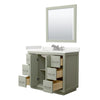 Custom image for Light Green with Brushed Nickel Trim / White Quartz / 34