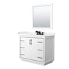 Custom image for White with Matte Black Trim / Carrara Cultured Marble / 34