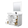 Custom image for White with Matte Black Trim / White Cultured Marble / 34