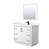 Custom image for White with Matte Black Trim / White Cultured Marble / 34