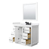 Custom image for White with Matte Black Trim / White Cultured Marble / 34
