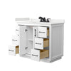 Custom image for White with Matte Black Trim / White Quartz / No Mirror