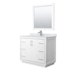 Custom image for White with Brushed Nickel Trim / White Carrara Marble / 34