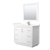 Custom image for White with Brushed Nickel Trim / Giotto Quartz / 34