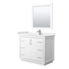 Custom image for White with Brushed Nickel Trim / White Cultured Marble / 34