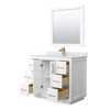 Custom image for White with Satin Bronze Trim / White Carrara Marble / 34