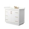 Custom image for White with Satin Bronze Trim / Giotto Quartz / No Mirror
