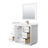 Custom image for White with Satin Bronze Trim / White Cultured Marble / 34