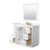 Custom image for White with Satin Bronze Trim / White Cultured Marble / 34