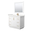 Custom image for White with Satin Bronze Trim / White Quartz / 34