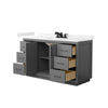 Custom image for Dark Gray with Matte Black Trim / Carrara Cultured Marble / No Mirror