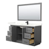 Custom image for Dark Gray with Matte Black Trim / Giotto Quartz / 58