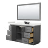 Custom image for Dark Gray with Matte Black Trim / White Quartz / 58