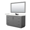 Custom image for Dark Gray with Matte Black Trim / White Quartz / 58
