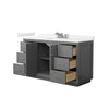 Custom image for Dark Gray with Brushed Nickel Trim / Carrara Cultured Marble / No Mirror