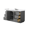 Custom image for Dark Gray with Brushed Nickel Trim / White Cultured Marble / No Mirror
