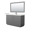 Custom image for Dark Gray with Brushed Nickel Trim / White Quartz / 58