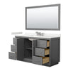 Custom image for Dark Gray with Brushed Nickel Trim / White Quartz / 58