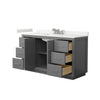 Custom image for Dark Gray with Brushed Nickel Trim / White Quartz / No Mirror