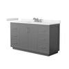 Custom image for Dark Gray with Brushed Nickel Trim / White Quartz / No Mirror