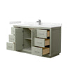Custom image for Light Green with Brushed Nickel Trim / Carrara Cultured Marble / No Mirror