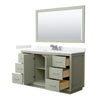 Custom image for Light Green with Brushed Nickel Trim / Carrara Cultured Marble / 58