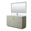 Custom image for Light Green with Brushed Nickel Trim / White Carrara Marble / 58