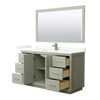 Custom image for Light Green with Brushed Nickel Trim / Giotto Quartz / 58