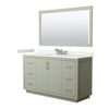 Custom image for Light Green with Brushed Nickel Trim / White Quartz / 58