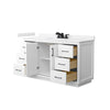 Custom image for White with Matte Black Trim / Carrara Cultured Marble / No Mirror