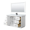 Custom image for White with Matte Black Trim / White Carrara Marble / 58