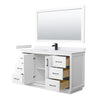 Custom image for White with Matte Black Trim / White Cultured Marble / 58