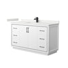 Custom image for White with Matte Black Trim / White Quartz / No Mirror