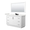 Custom image for White with Matte Black Trim / White Quartz / 58