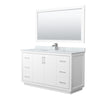 Custom image for White with Brushed Nickel Trim / White Carrara Marble / 58