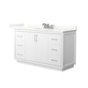 Custom image for White with Brushed Nickel Trim / Giotto Quartz / No Mirror