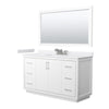 Custom image for White with Brushed Nickel Trim / White Cultured Marble / 58