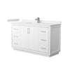 Custom image for White with Brushed Nickel Trim / White Quartz / No Mirror