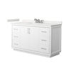 Custom image for White with Brushed Nickel Trim / White Quartz / No Mirror