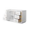 Custom image for White with Satin Bronze Trim / No Mirror