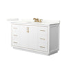 Custom image for White with Satin Bronze Trim / Giotto Quartz / No Mirror