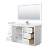 Custom image for White with Satin Bronze Trim / White Cultured Marble / 58