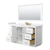 Custom image for White with Satin Bronze Trim / White Cultured Marble / 58