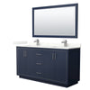 Custom image for Dark Blue with Brushed Nickel Trim / Giotto Quartz / 58