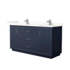 Custom image for Dark Blue with Brushed Nickel Trim / Giotto Quartz / No Mirror