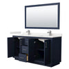 Custom image for Dark Blue with Brushed Nickel Trim / White Quartz / 58
