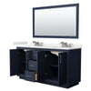 Custom image for Dark Blue with Brushed Nickel Trim / White Quartz / 58